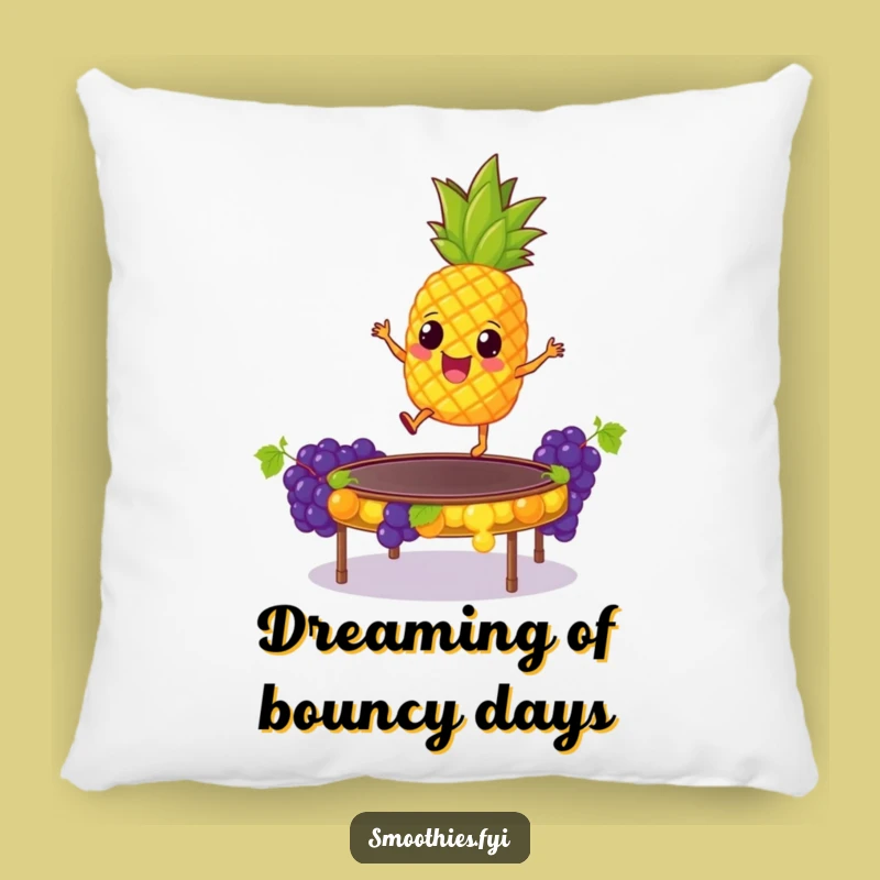 Funny Pineapple Trampoline Pillow: Giddy Fruit Comfort Gift for Sofa Laughs