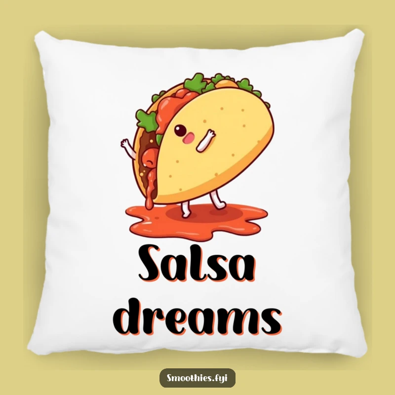Funny Taco Cartwheel Pillow: Snuggle Up with this Lively Foodie Friend!