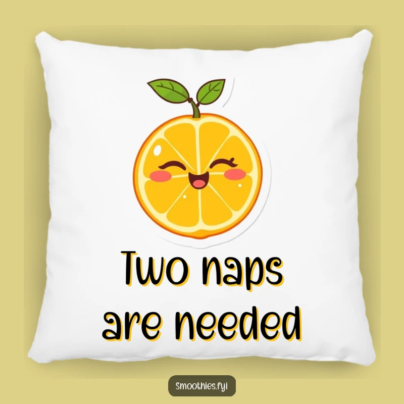 Funny Tangerine Wink Pillow - Comfy Accent with a Citrus Smile