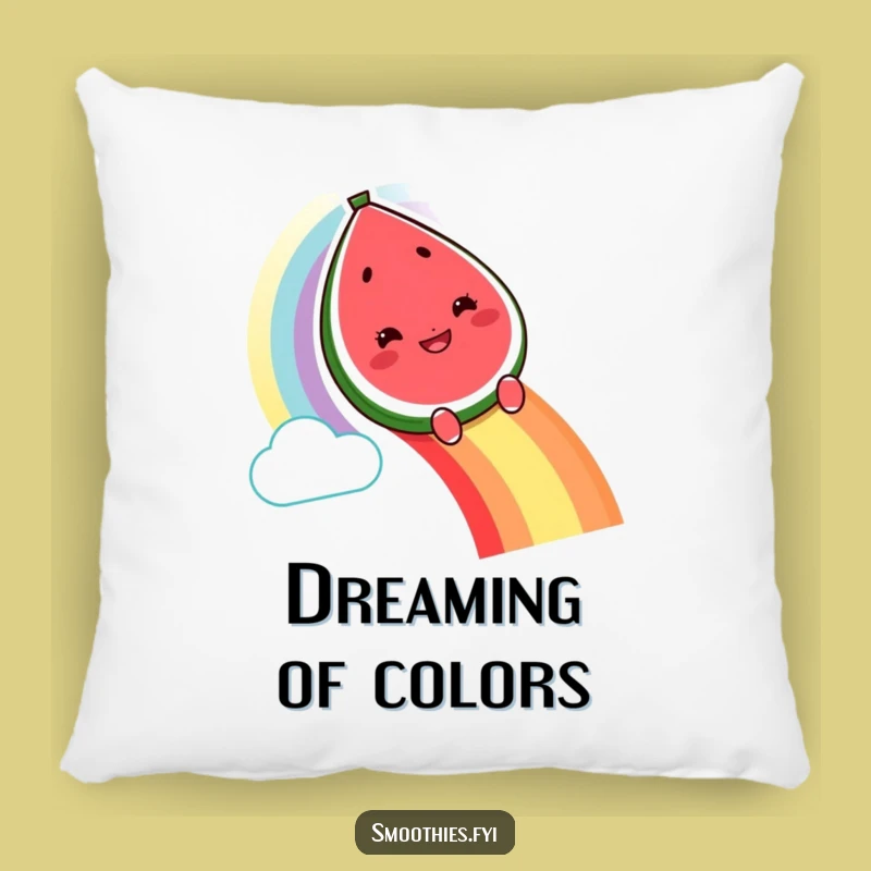 Funny Watermelon Rainbow Pillow: Cuddle Up with Whimsical Comfort