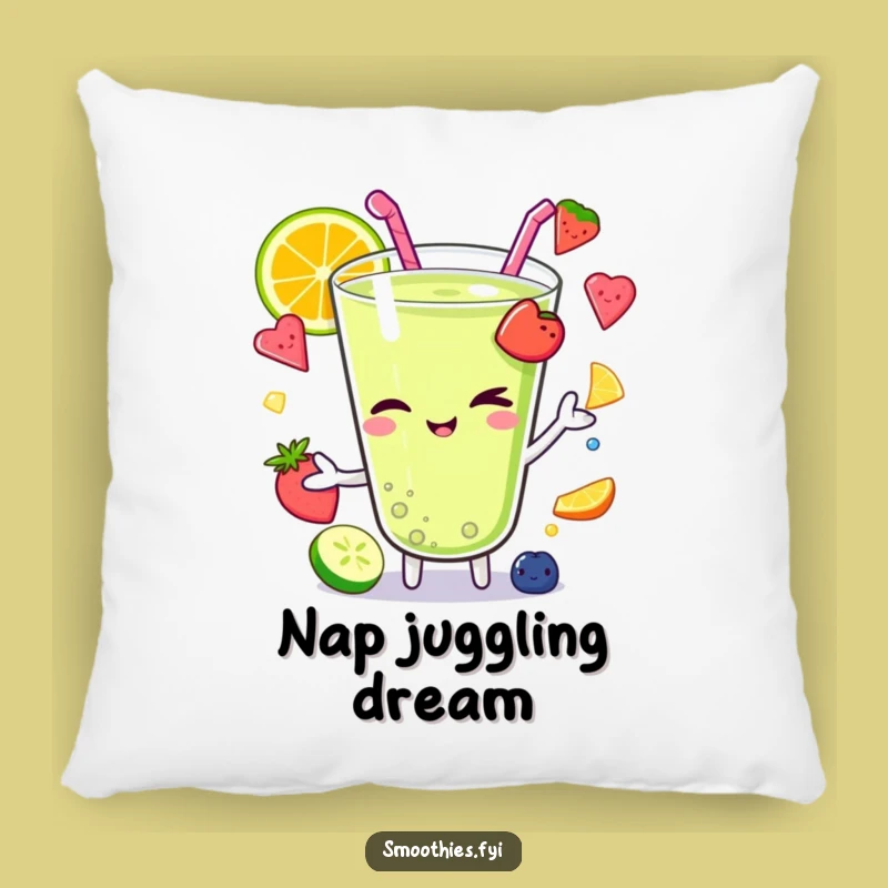 Funny Winking Kawaii Smoothie Pillow: Cozy Up to Multitasking Charm