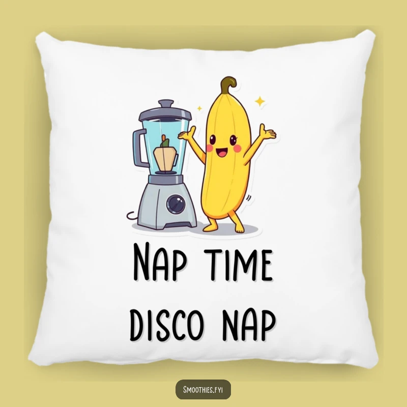 Funny Banana Disco Pose Pillow: Cozy Up with Hilarious Fruit Art!