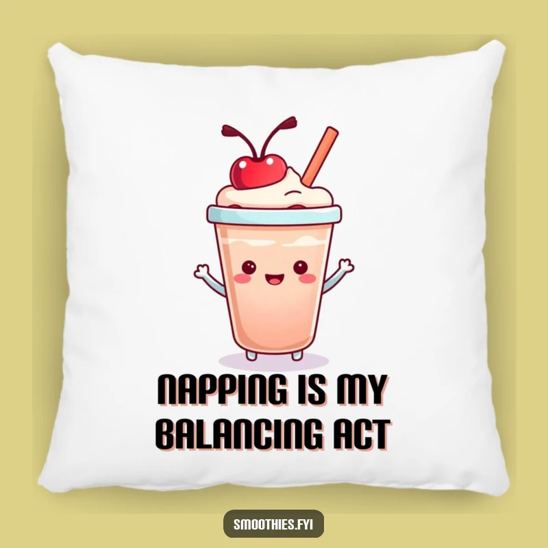 Funny Kawaii Smoothie Cup Pillow - Cozy & Hilarious Comfort