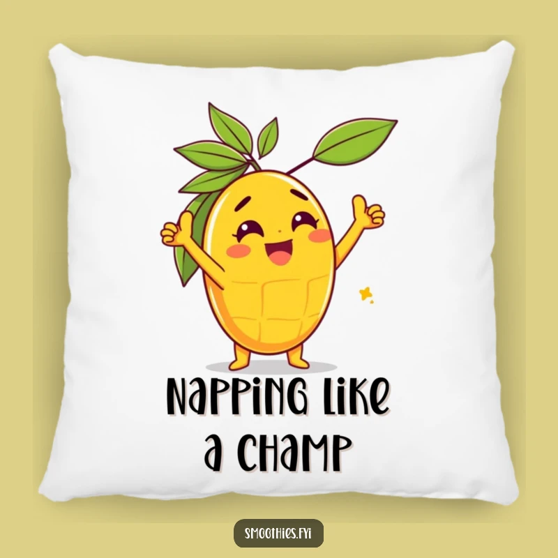 Funny Gleeful Mango Triumph Pillow: Snuggle Up with Your Success