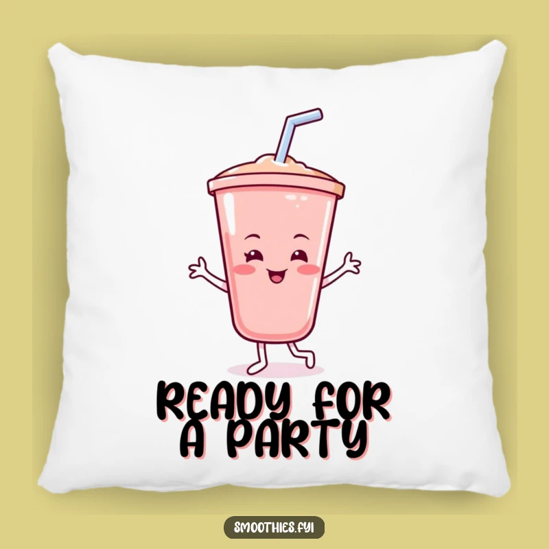 Funny Smoothie Cup Pillow: Cozy Moves, Blended Comfort, Quirky Decor Gift!