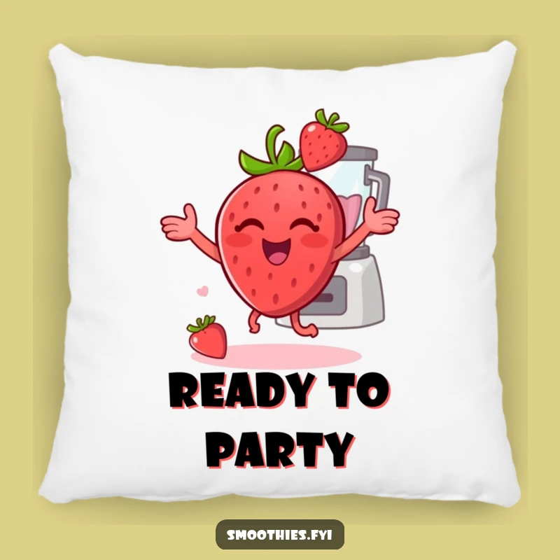 Funny Strawberry Dance Pillow: Soft Fruit Dancer Cushion for Cozy Smiles