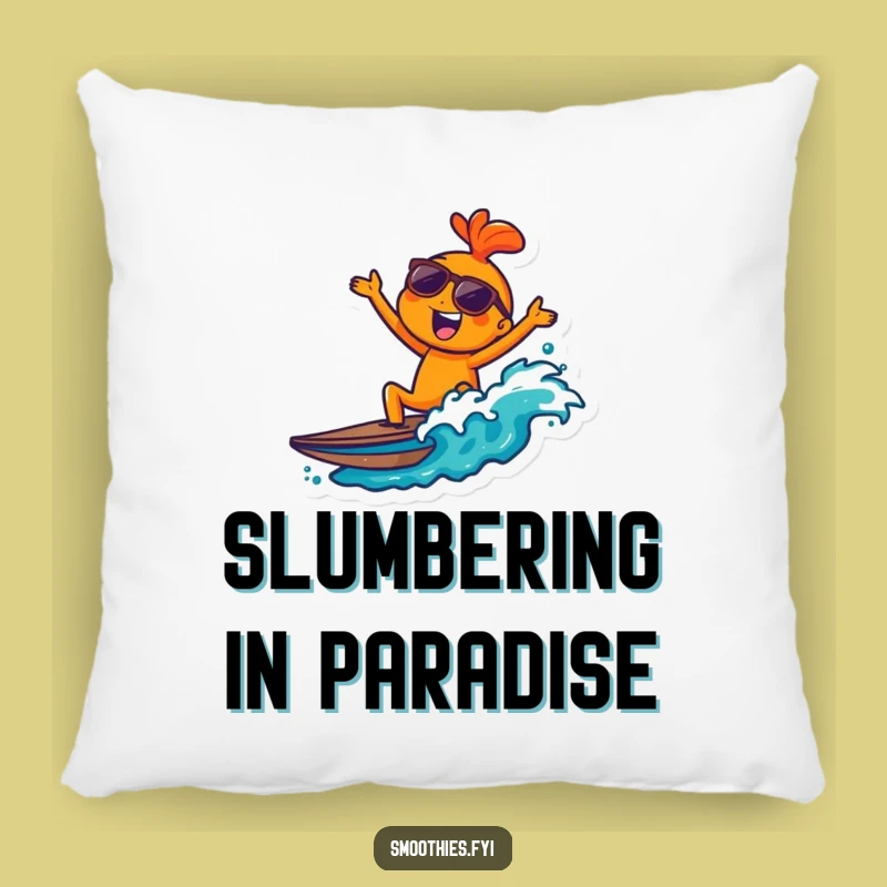 Funny Joyful Orange Wave Pillow: Add a Splash of Humor to Your Couch