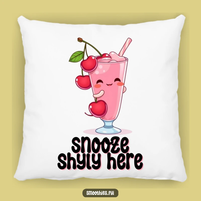 Funny Shy Cherry Pillow - Cozy & Sweet Accent Pillow