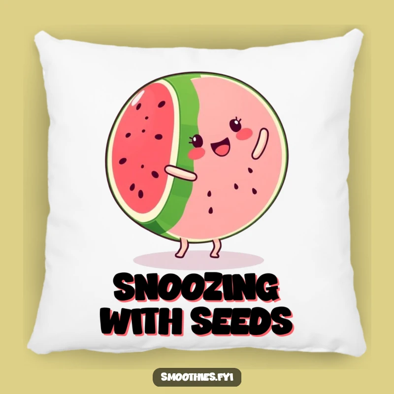 Soft Funny Kawaii Watermelon Cartwheel Pillow - Comfy & Cute Fruit Decor