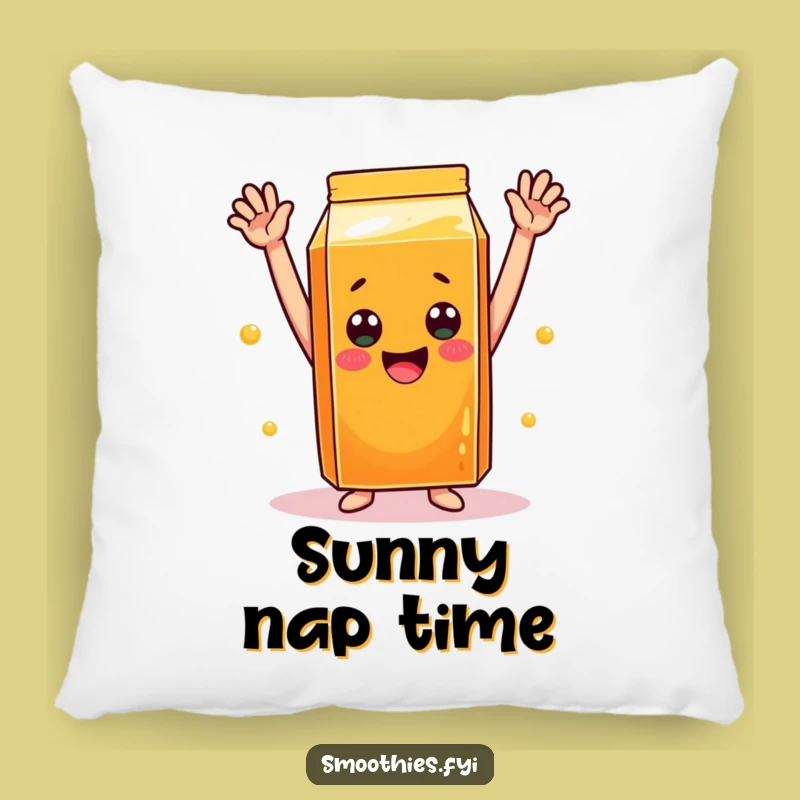 Funny OJ Celebration Pillow: Cheerful Carton Comfort for Cozy Joy