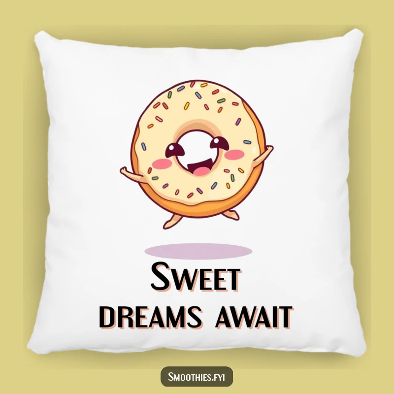 Funny Donut Jump Pillow: Giggling Character Comfort for Playful Naps