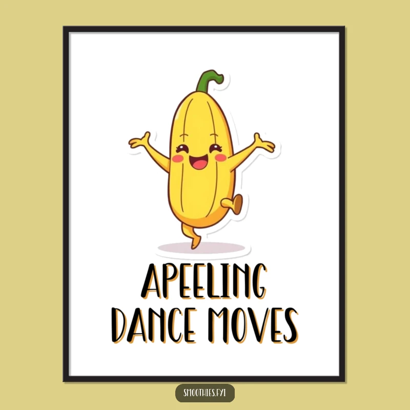 Funny Banana Dance Digital Art: Instant Energetic Decor for a Lively Space