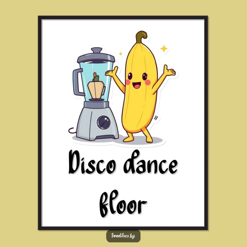 Funny Banana Disco Pose Digital Art: Bring Hilarious Vibes Instantly!