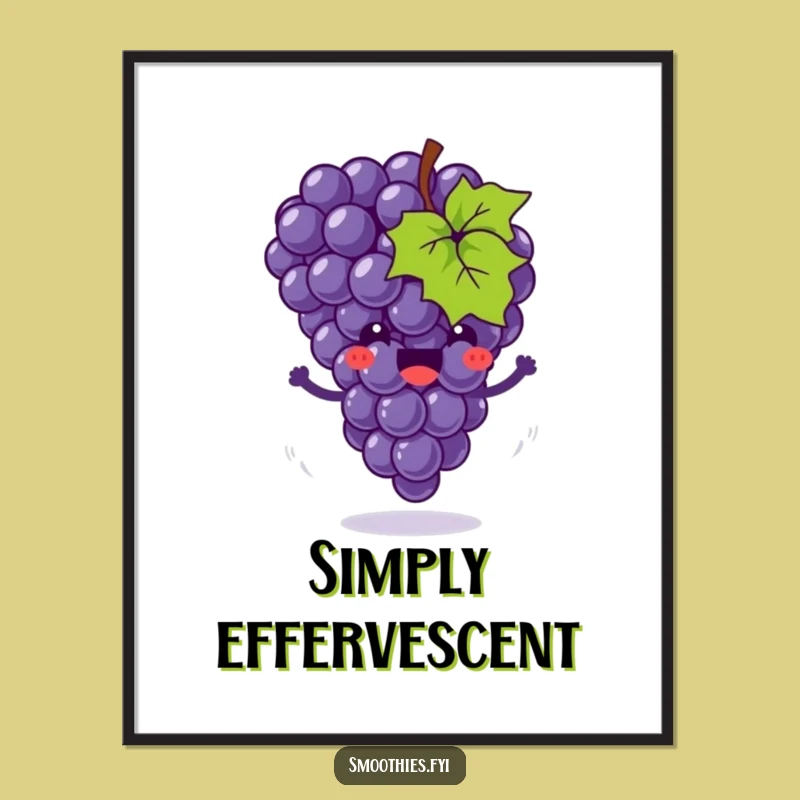 Funny Grape Bounce Digital Print - Instant Joyful Energy for Your Walls