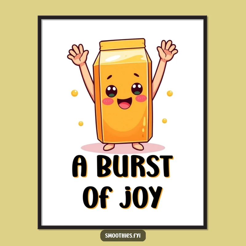 Funny OJ Celebration Digital Art: Cheerful Carton Print for Instant Joy