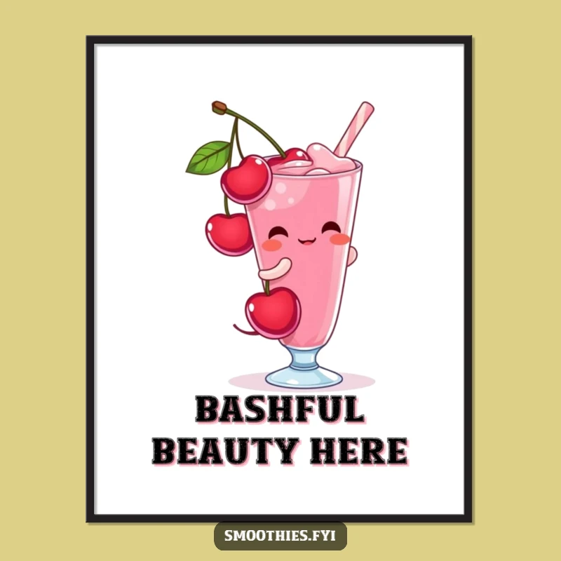Funny Shy Cherry Digital Art - Instant Sweet Decor