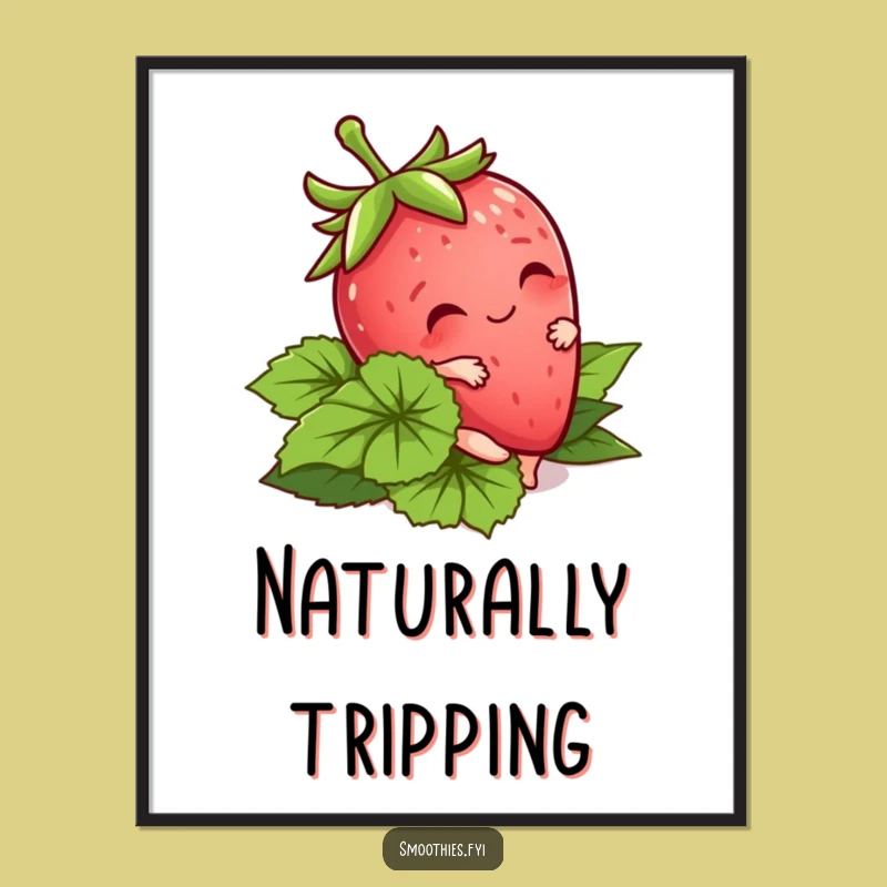 Funny Kawaii Strawberry Digital Art - Instant Sweet Charm!