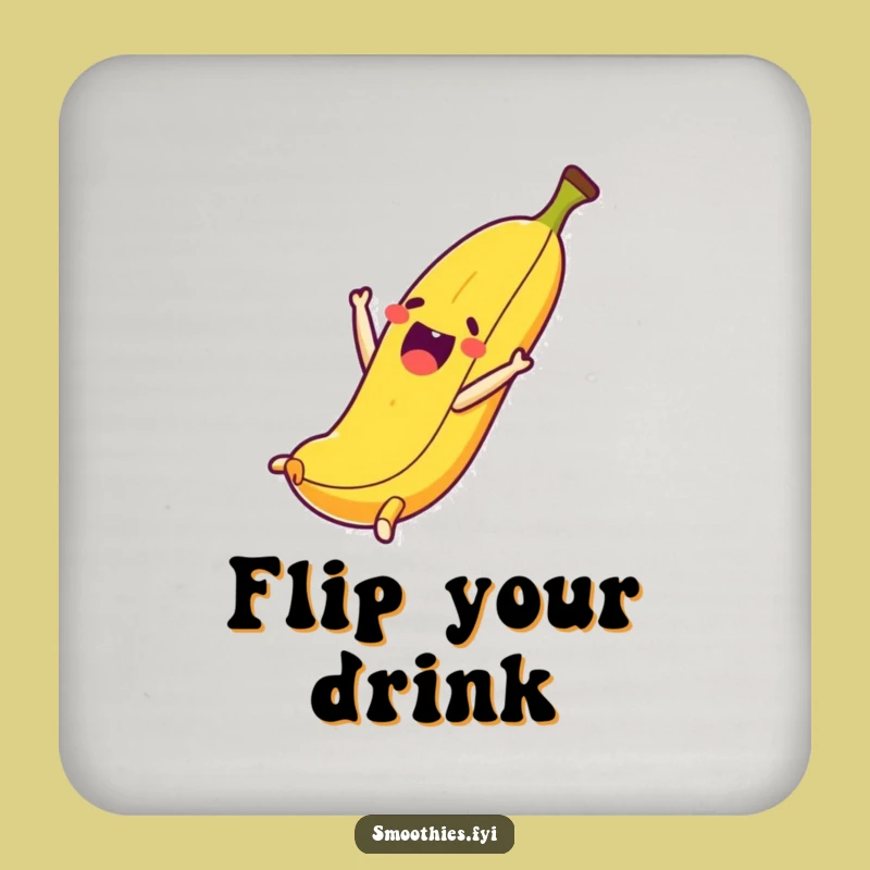 Funny Banana Somersault Coaster Set: Protect Surfaces with Fruit Flair