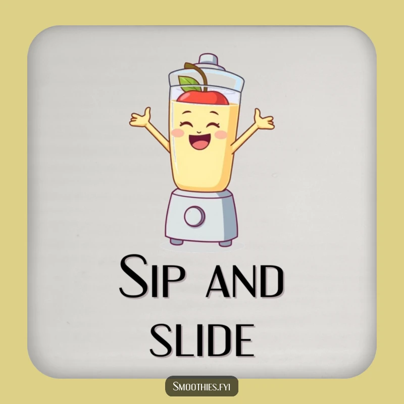 Funny Apple Smoothie Coaster: Protect Surfaces with this Hilarious Blended Friend!