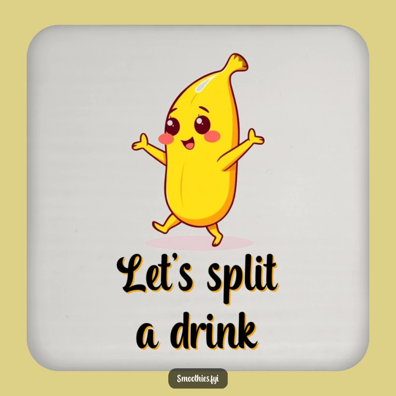 Funny Banana Dance Coaster - Playful Character Drink Protector for Laughs
