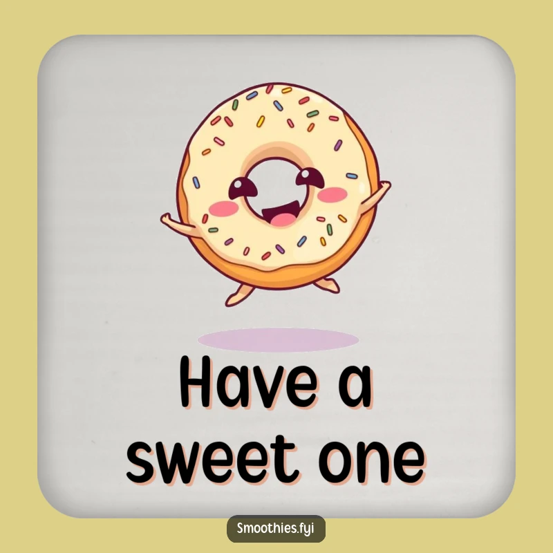 Funny Donut Jump Coaster: Giggling Surface Protector for Sweet Gatherings