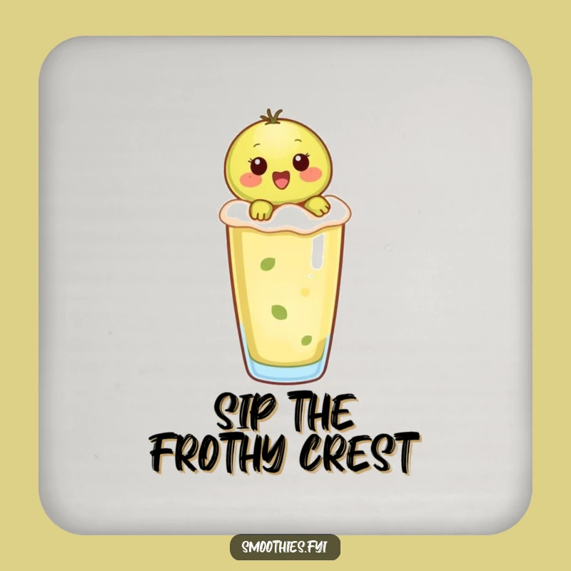 Funny Kiwi Smoothie Rider Coaster - Protect Surfaces with Fruit Character Charm