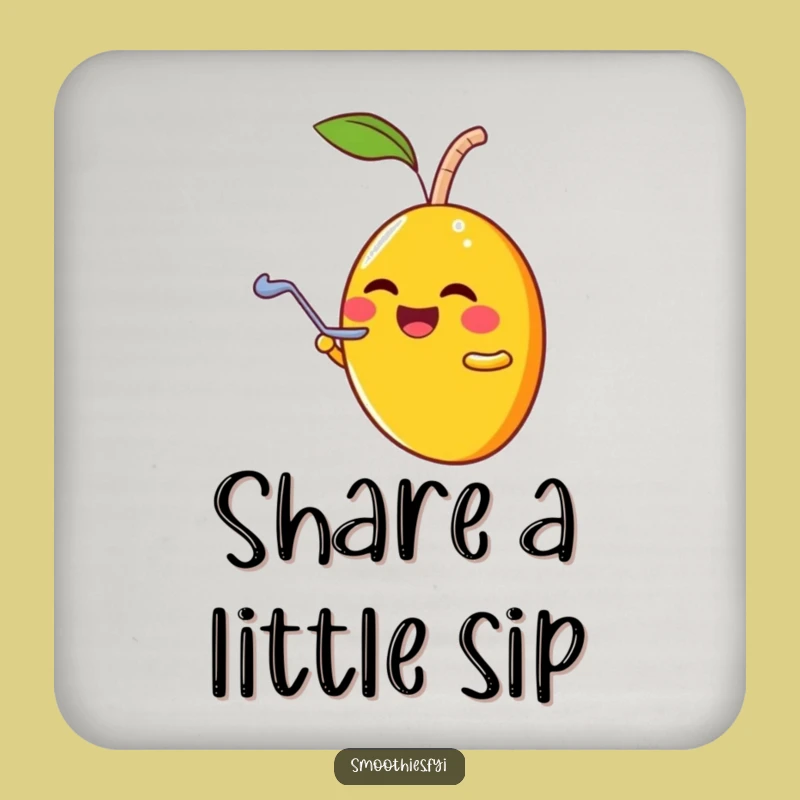 Funny Mango Smoothie Spoon Coaster - Protect Surfaces with Fruit Character Charm