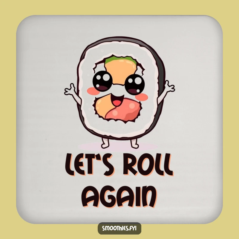 Funny Sushi Jig Coaster: Googly-Eyed Surface Protector for Playful Parties