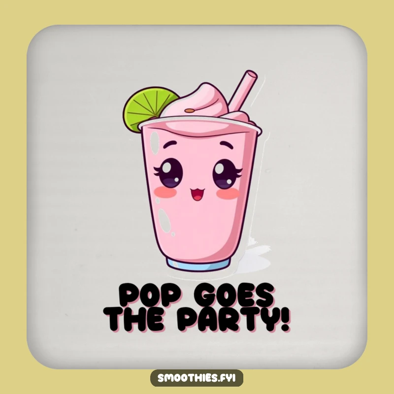 Funny Kawaii Smoothie Surprise Coasters - Protect Surfaces from Shock!