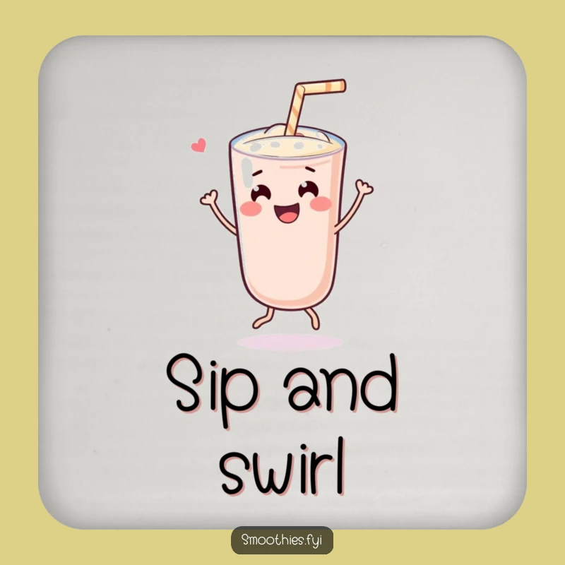 Funny Dancing Kawaii Smoothie Coaster: Sip with a Smile