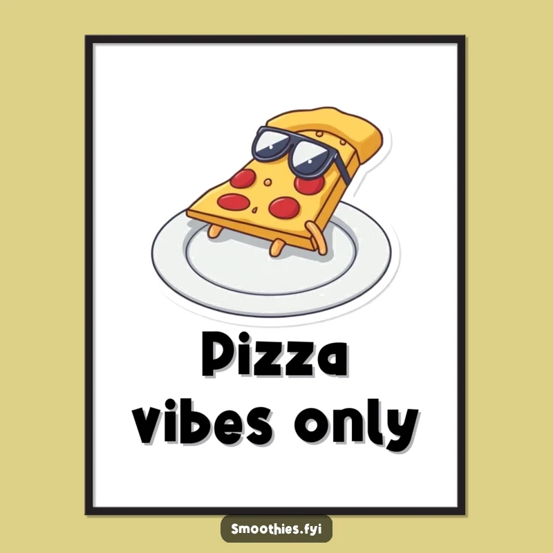 Funny Pizza Slide Poster: Add a Slice of Cool to Your Decor!