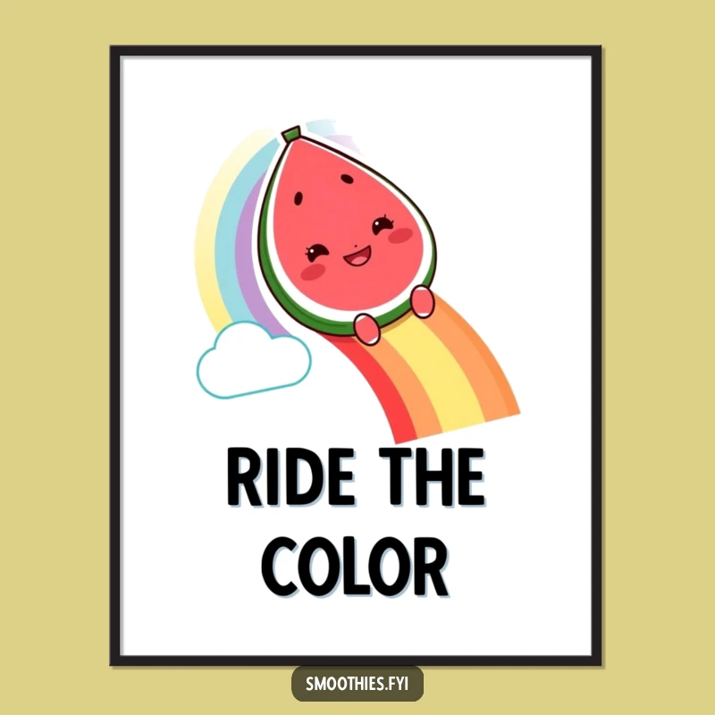 Funny Watermelon Rainbow Poster: Bring Magical Fun to Your Walls