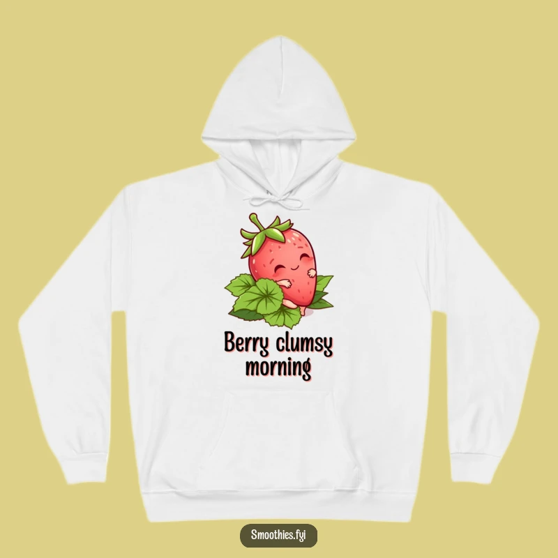 Cozy Funny Kawaii Strawberry Hoodie - Tripping Berry Comfort