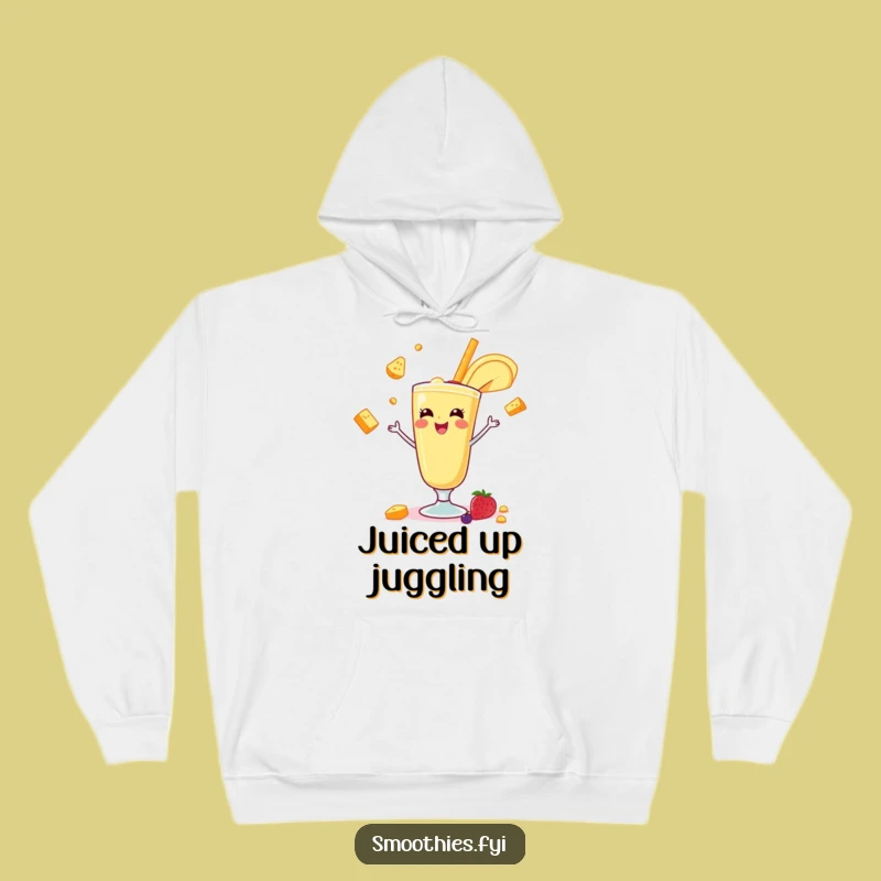 Cozy Funny Banana Juggling Hoodie: Warm & Hilarious Smoothie Fan Gift