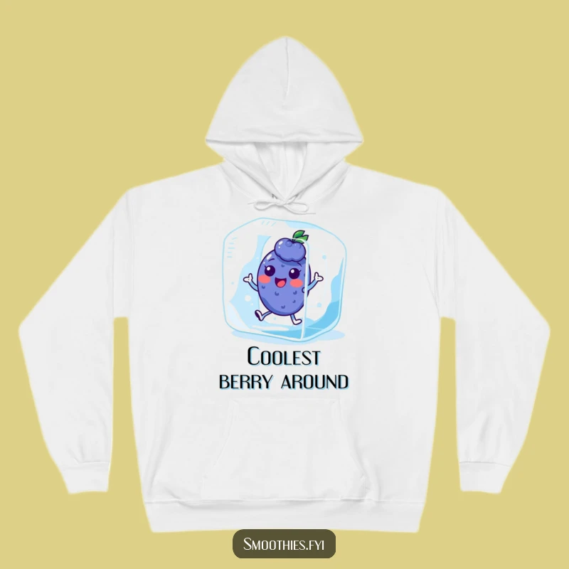 Cozy Funny Kawaii Blueberry Hoodie - Cool Ice Cube Comfort