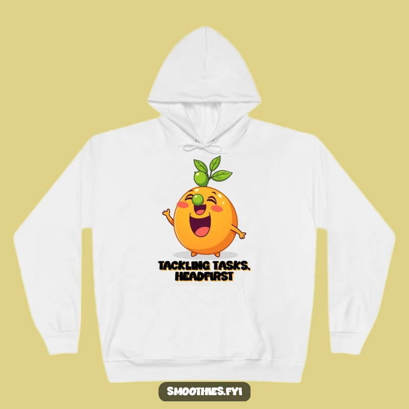 Cozy Funny Orange Lime Balance Hoodie: Citrus Coolness with a Laugh