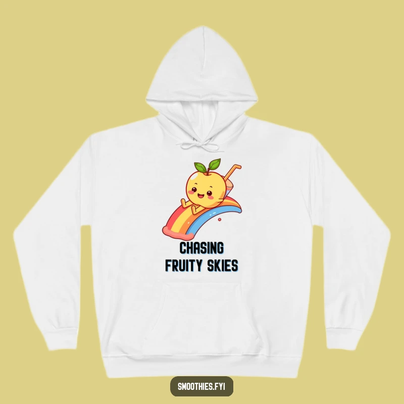 Funny Apple Rainbow Slide Hoodie: Cozy Up with Whimsical Vibes!