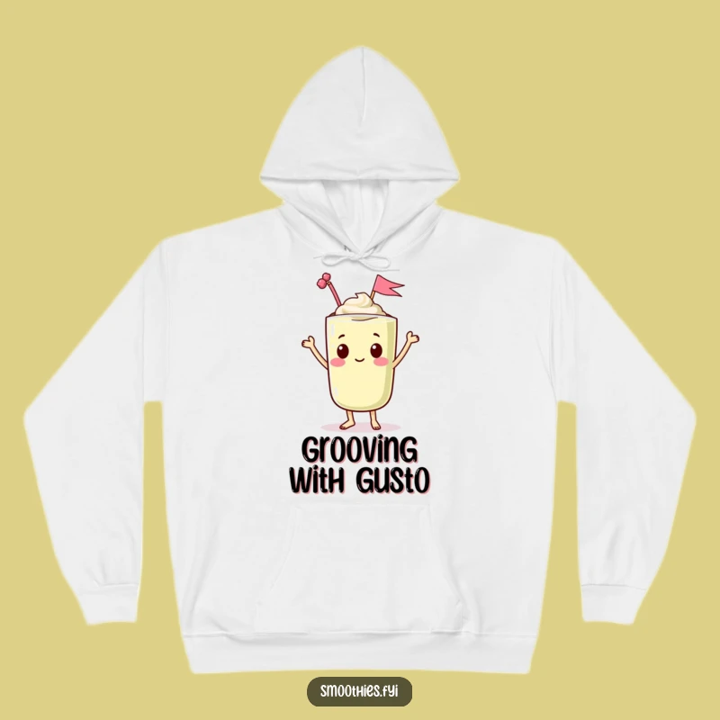 Funny Kawaii Smoothie Dancing Hoodie - Cozy Up with Festive Fun