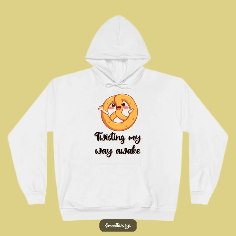 Funny Pretzel Spin Hoodie: Cozy Grinning Pretzel, Ultimate Comfort & Funny Gift