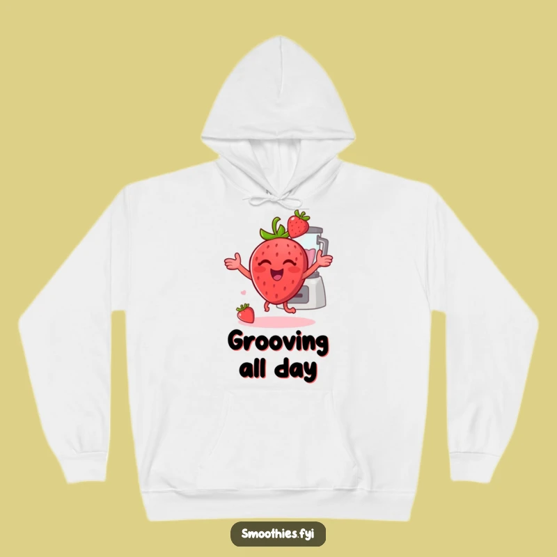 Funny Strawberry Dance Hoodie: Cozy Fruit Blender Dancer Sweatshirt for Warm Giggles