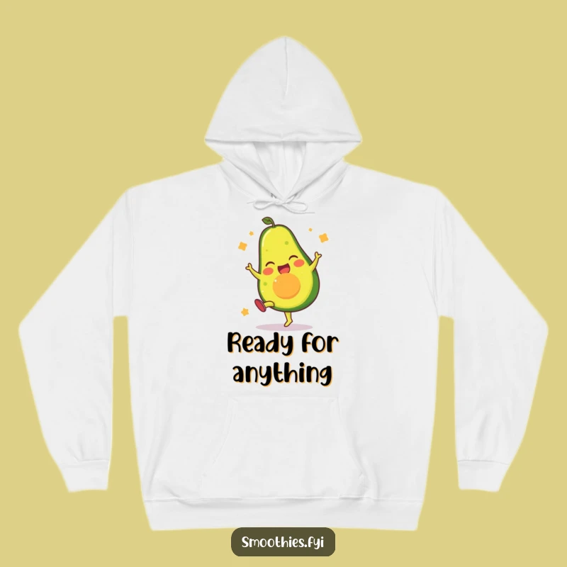 Cozy Funny Avocado Kick Hoodie: Warmth Meets Warrior Avocado Power