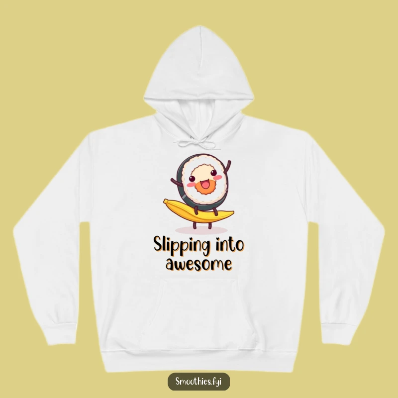 Funny Sushi Hoodie: Cartwheel Comfort, Cozy Humorous Gift for Anime Fans