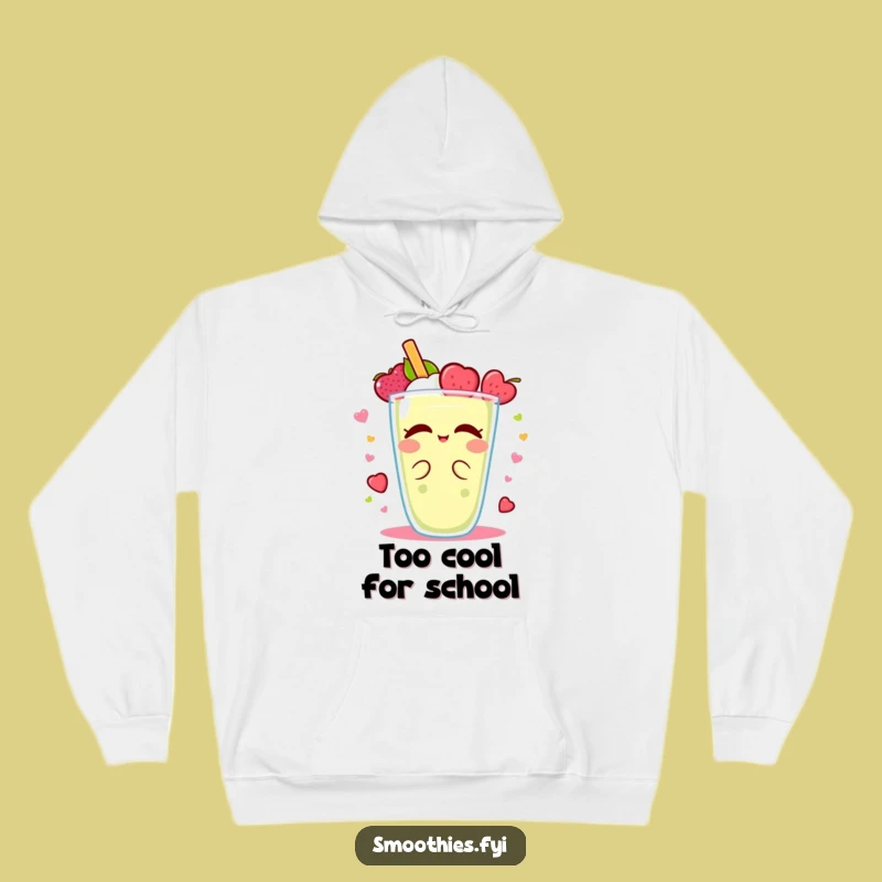 Cozy Funny Kawaii Smoothie Hoodie: Fruity Spin Comfort, Ideal Humorous Present