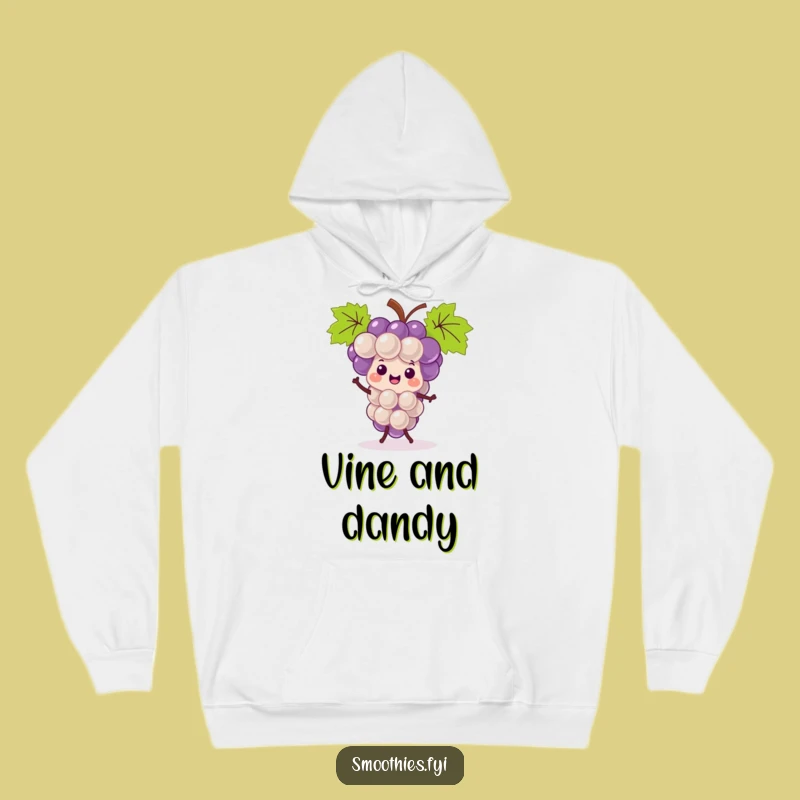 Cozy Funny Kawaii Grape Bunch Jigging Hoodie - Warm & Cheerful Fruit Gift