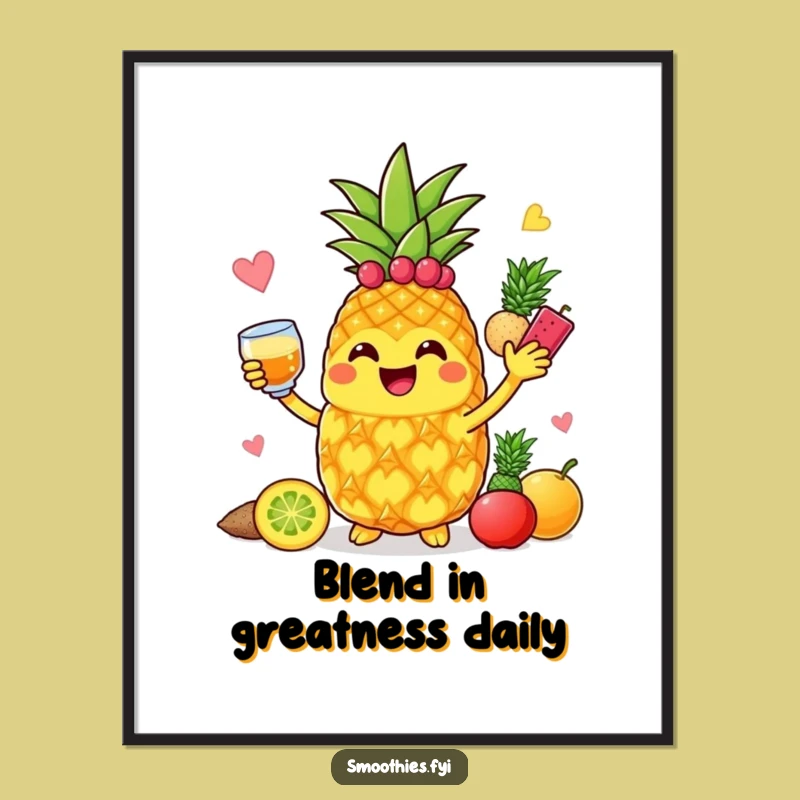 Free Printable Pineapple Wall Art - Joyful Downloadable Decor with a Fruity Twist