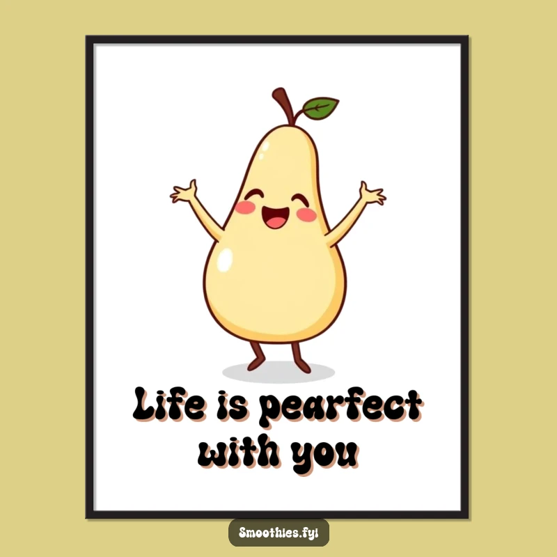 Free Printable Wall Art: Silly Pear Funny Downloadable Decor for Playful Spaces
