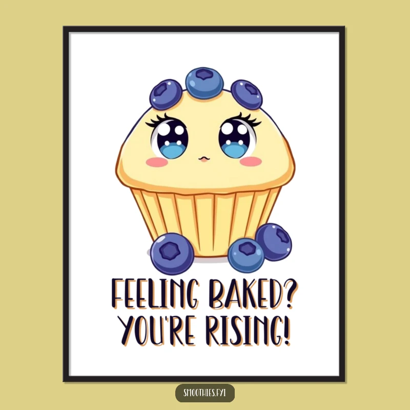 Funny Free Printable Wall Art: Floating Muffin Surprise, Downloadable Art