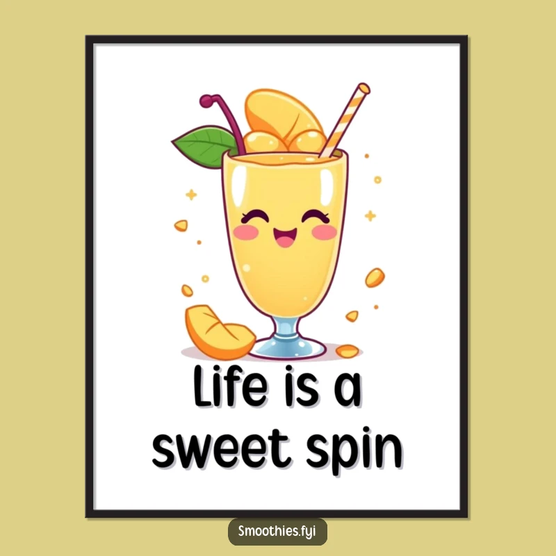 Free Printable Wall Art: Whimsical Mango Smoothie Dance Downloadable Art