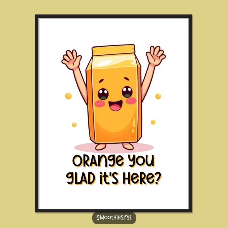 Free Printable OJ Carton Wall Art - Celebratory Zest Downloadable Decor!
