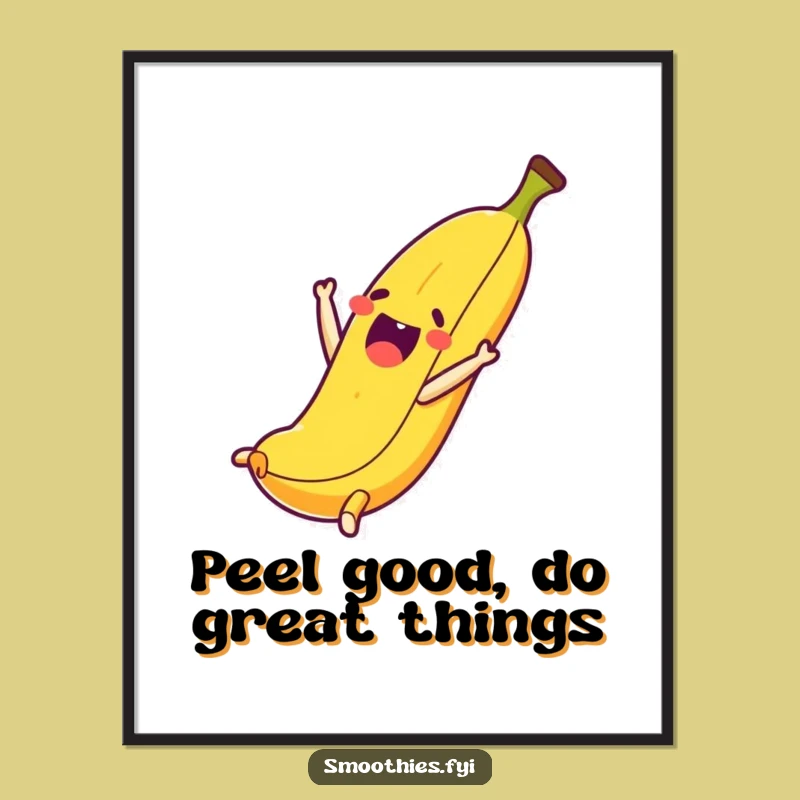 Free Printable Wall Art: Somersault Banana, Playful Downloadable Decor